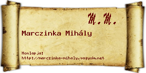 Marczinka Mihály névjegykártya