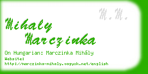 mihaly marczinka business card