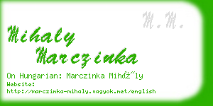 mihaly marczinka business card